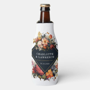 Vintage style wedding cooler, elegant retro frame bottle cooler