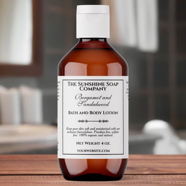 Vintage Style White Cosmetics Bottle Label (Creator Uploaded)