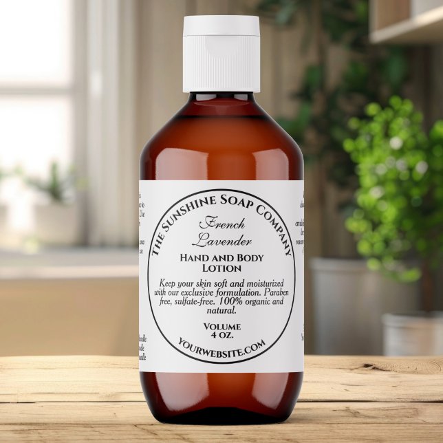 Vintage Style White Cosmetics Bottle Label (Creator Uploaded)