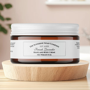 Vintage Style White Cosmetics Jar Label