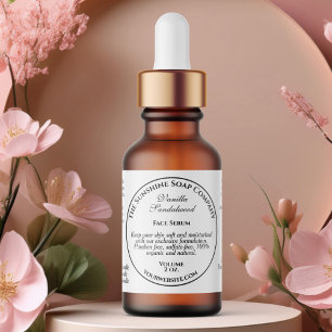 Vintage Style White Dropper Bottle Label