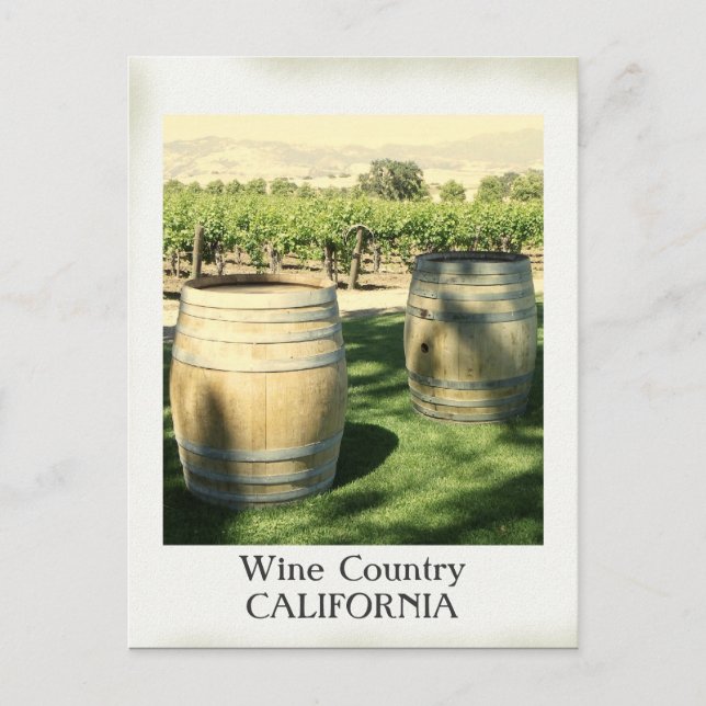 Vintage Style Wine Country Postcard! Postcard (Front)