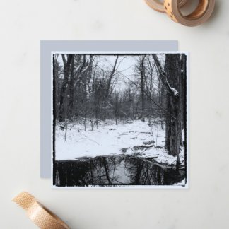 Vintage Style Winter Photo Hiking Trail Card