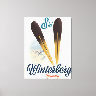 Vintage style Winterberg Germany Ski poster Canvas Print