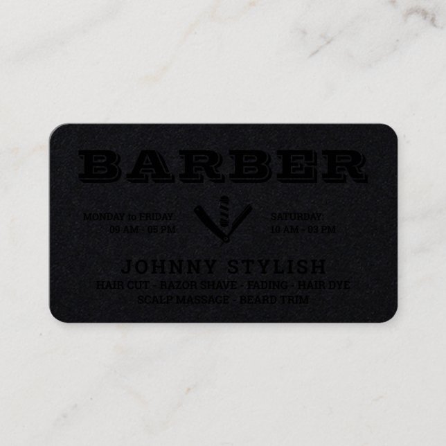 Vintage style with logo  business card (Front)