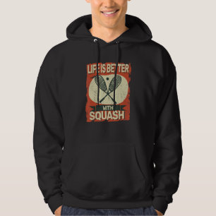 vintage style   with Squash for Squash Player Hoodie