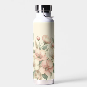 Vintage styled floral/spring butterfly water bottle