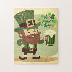 Vintage styled Saint Patrick's day Jigsaw Puzzle