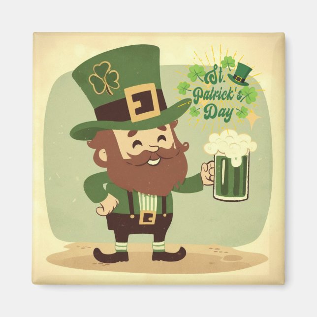 Vintage styled Saint Patrick's day Magnet (Front)