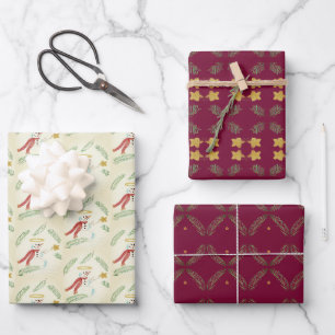 Vintage Styled Snowman Art Wrapping Paper Sheet