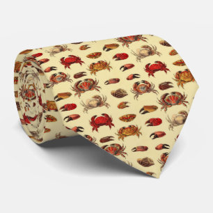 Vintage Stylised Crabs Claws DIY BG Champagne Tie