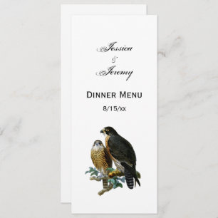 Vintage Stylised Falcons on Branch Invitation