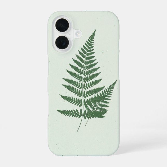 Vintage Stylised Ferns iPhone 16 Case (Back)