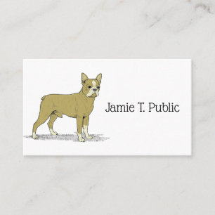 Vintage Stylised French Bulldog C Business Card