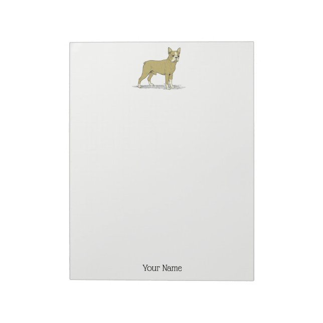 Vintage Stylised French Bulldog C Notepad (Rotated)