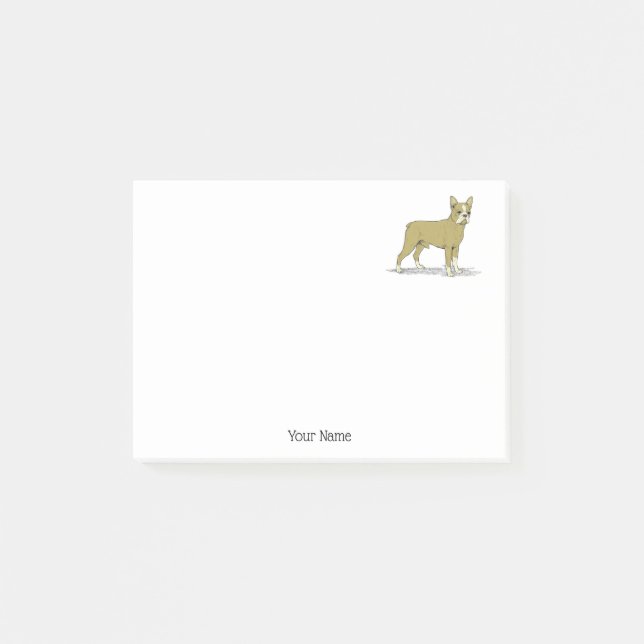 Vintage Stylised French Bulldog C Post-it Notes (Front)