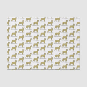 Vintage Stylised French Bulldog C Tissue Paper