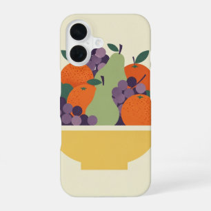 Vintage Stylised Fruit Basket iPhone 16 Case