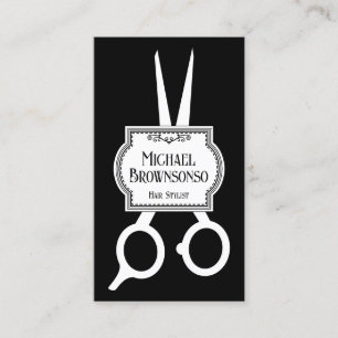 Vintage Stylist Barber Scissors Business Card