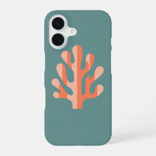 Vintage Stylized Coral iPhone 16 Case