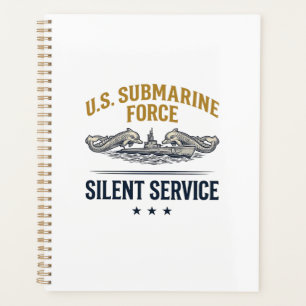 Vintage Submarine Force Silent Service Vector Desi Planner