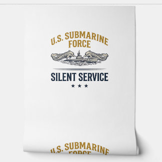 Vintage Submarine Force Silent Service Vector Desi Wallpaper