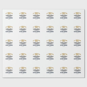 Vintage Submarine Force Silent Service Vector Desi Wrapping Paper
