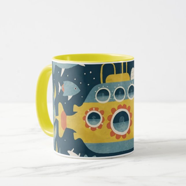 vintage submarine mug (Front Left)