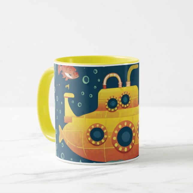vintage submarine mug (Front Left)