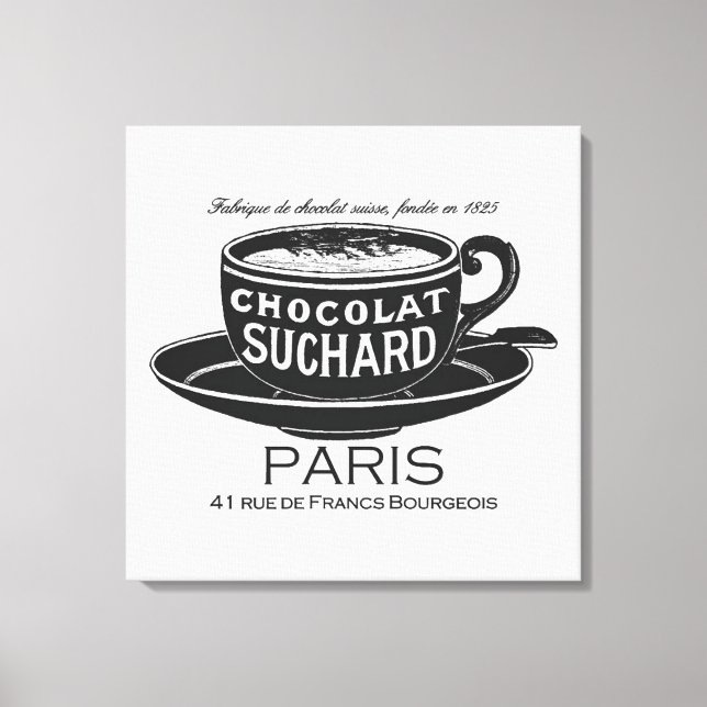 Vintage Suchard Chocolat Ad Canvas Print (Front)