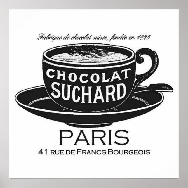 Vintage Suchard Chocolat Ad Poster (Front)