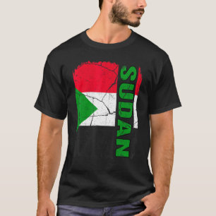 Vintage Sudanese Flag Sudan Pride Roots Heritage T-Shirt