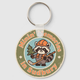 Vintage Sudbury Ontario Racoon Key Ring
