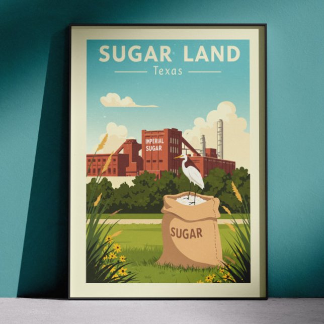 Vintage Sugar Land Texas Poster (Creator Uploaded)