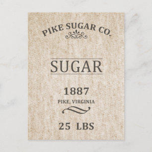 Vintage Sugar Sack Postcard