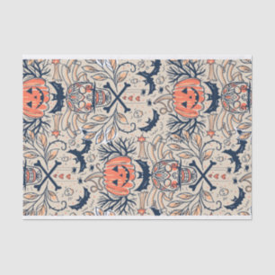 Vintage Sugar Skull Floral Pumpkin Party Gift  Tissue Paper