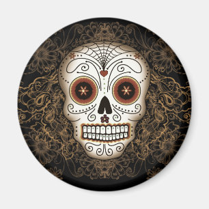 Vintage Sugar Skull Magnet