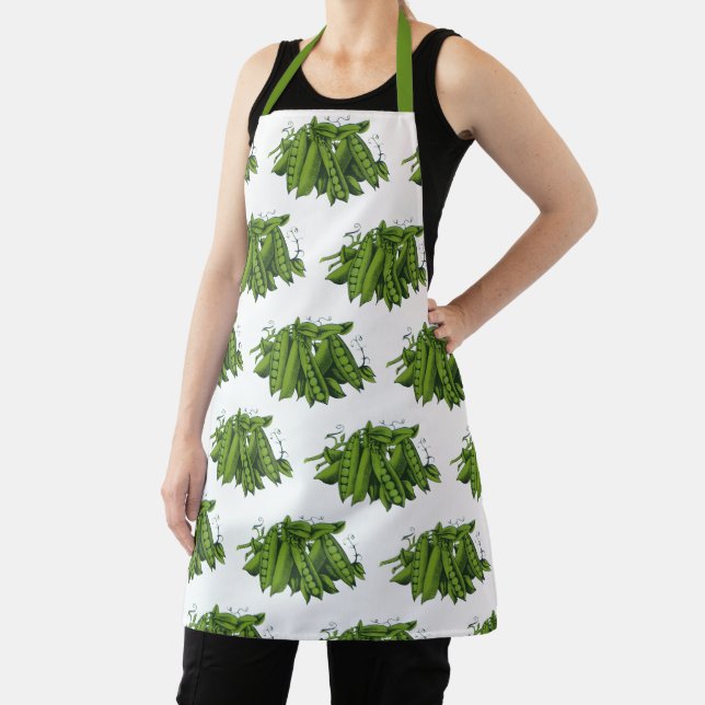 Vintage Sugar Snap Peas, Healthy Food Vegetables Apron (Insitu)