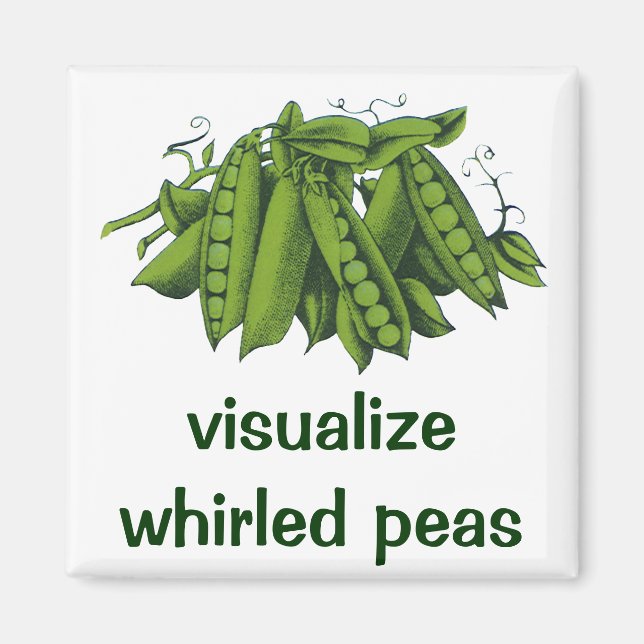 Vintage Sugar Snap Peas, Healthy Food Vegetables Magnet (Front)