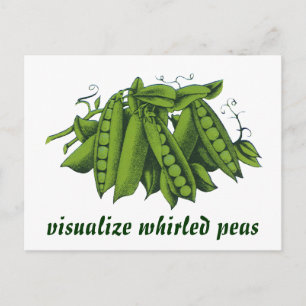 Vintage Sugar Snap Peas, Healthy Food Vegetables Postcard