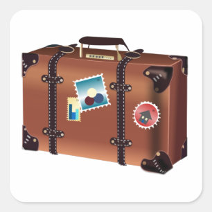 Vintage suitcase sticker