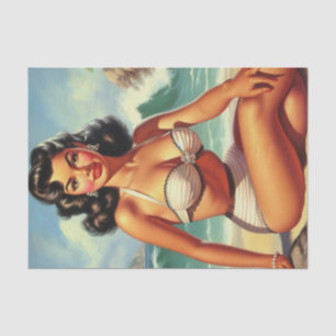 Vintage Summer Beach Pin Up Tissue Paper