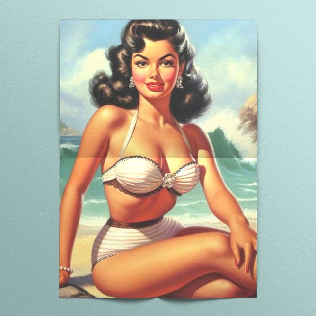 Vintage Summer Beach Pin Up Tissue Paper (Creator Uploaded)