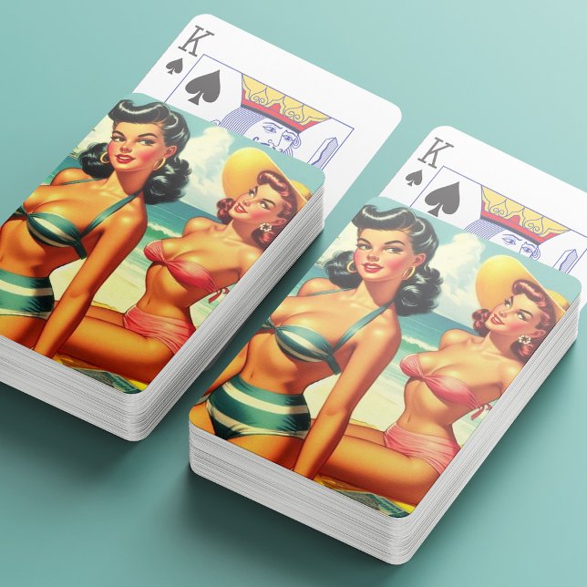 Vintage Summer Beach Pin Ups Playing Cards (Creator Uploaded)