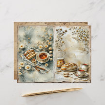 Vintage Summer Breakfast Scrapbook Paper