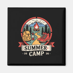 Vintage summer camp 2026 host camping staff magnet
