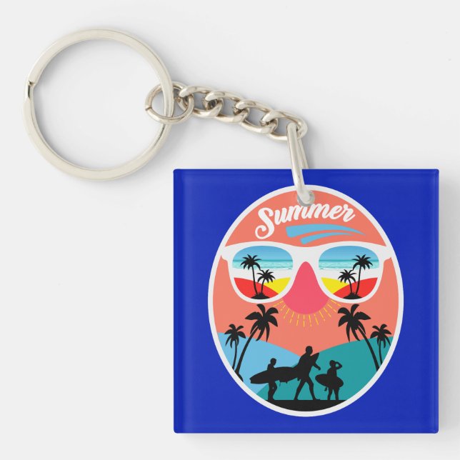 Vintage Summer Design-68265 Key Ring (Front)