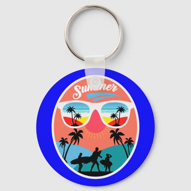 Vintage Summer Design-68265 Key Ring (Front)