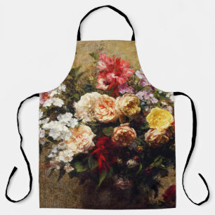 Vintage Summer Flowers by Henri Fantin-Latour Apron