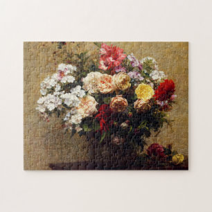 Vintage Summer Flowers by Henri Fantin-Latour Jigsaw Puzzle